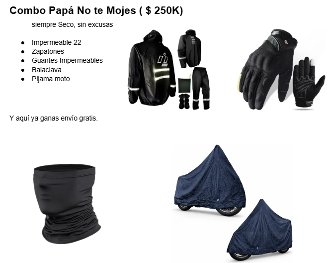 Combo Papá No te Mojes
